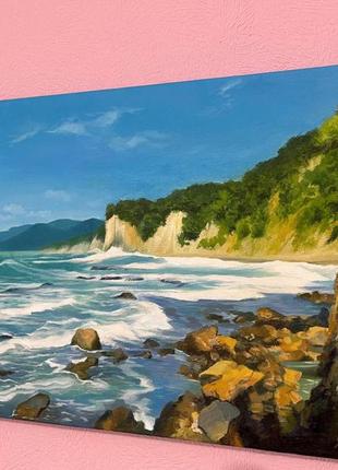 Картина маслом море