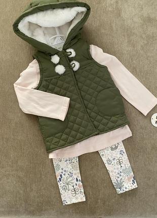 Костюм набір жилетка безрукавка кофта реглан лосіни next george zara