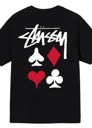 Футболка stussy black poker