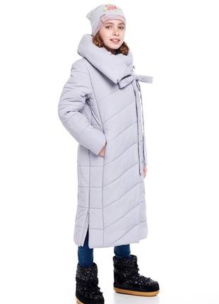 Зимовий дитячий пуховик для дівчинки 134 зріст 32 розмір