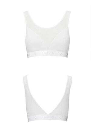 Топ с прозрачной вставкой passion ps002 top l, white3 фото