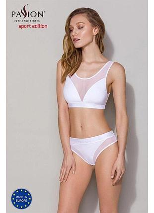 Топ с прозрачной вставкой passion ps002 top l, white4 фото