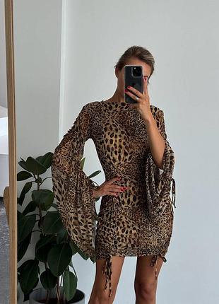 Шикарно платье сетка из сетки с затяжками