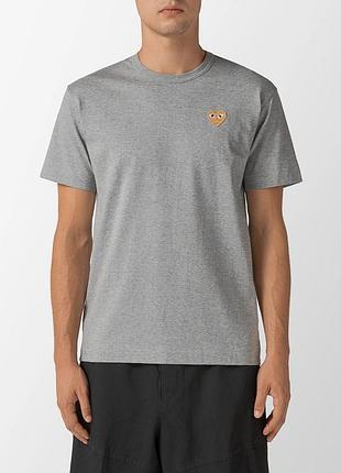 Comme des garcons play gold heart t-shirt мужская футболка оригинал