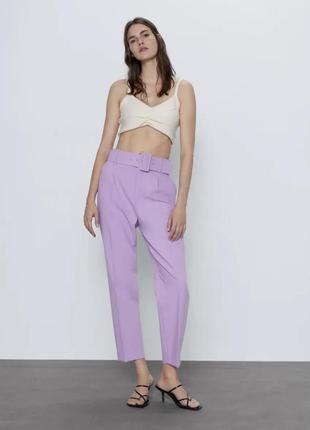Брюки с ремнем zara