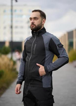 Куртка чоловіча soft shell light "iforce" intruder сіра3 фото