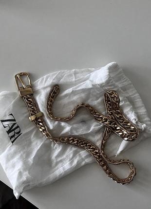 Золотой пояс zara