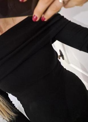 Zara платье миди с открытыми плечами