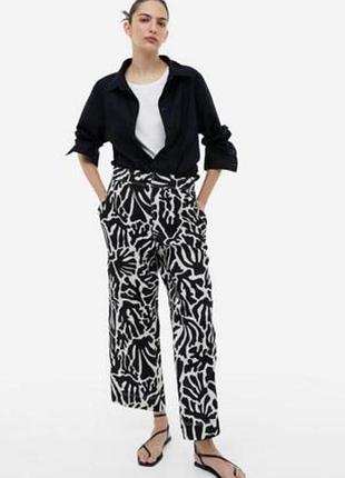 Брюки льон h&m