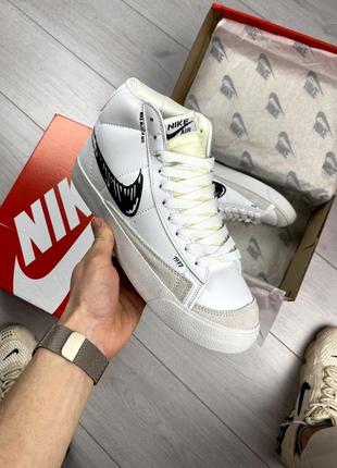 Nike blazer mid vintage 77 white1 фото