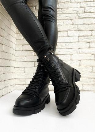 Новые черные демисезонные ботинки ботинки3 фото