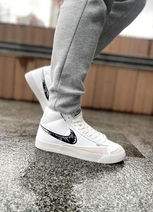 Nike blazer mid vintage 77 white10 фото