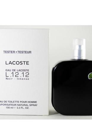 Оригинальный eau de lacoste l. 12.12 noir intense 100 ml tester ( лакоста л 12 12 ноир интенс ) туалетная вода