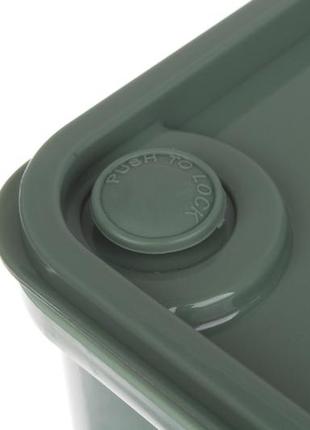 Ланч-бокс одноярусний, зелений контейнер для їжі 1500мл з перегородками, ланч бокс для...