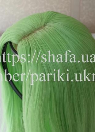 Короткая зеленая парика, новая, каре, без челки, термостойкая, парик