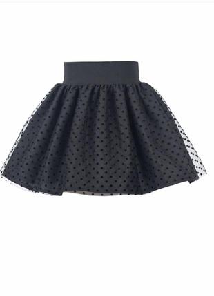 Чорна фатінова спідниця шкільна