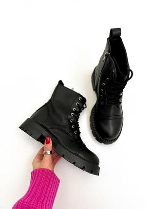Нове чорне демісезонні черевики ботинки1 фото