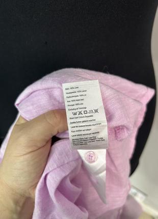 Розовая льняная рубашка 🌸 дефект8 фото