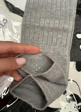 Кашемировые осенние кашемир утепленные гольфы выше колена заколенки в рубчик молочные...