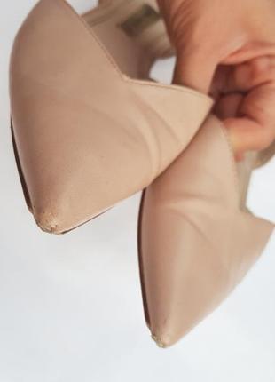 Балетки босоножки zara нюдовые бежевые телесные 38