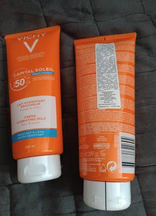 Протерміноване молочко для тіла vichy capital soleil  spf 50 - 300 мл