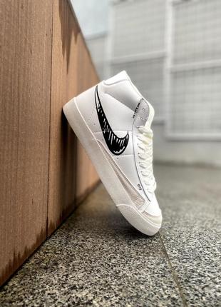 Nike blazer mid vintage 77 white5 фото