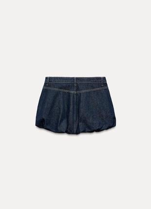 Міні спідниця джинсова балон zara new3 фото