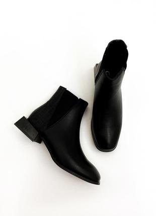 Новые демисезонные черные челси ботинки ботинки3 фото