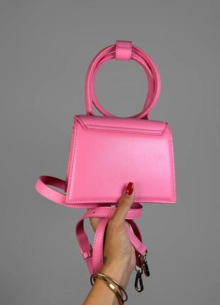 Женская сумка jacquemus premium розовая3 фото