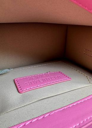 Женская сумка jacquemus premium розовая4 фото