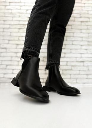 Новые демисезонные черные челси ботинки ботинки8 фото