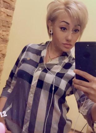 Стильная легкая женская рубашка фирмы-"burberry shoulder london”