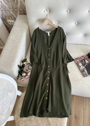 Платье оливкового цвета бренда h&m