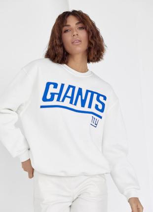 Женский теплый свитшот с надписью giants