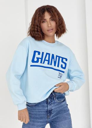 Женский теплый свитшот с надписью giants