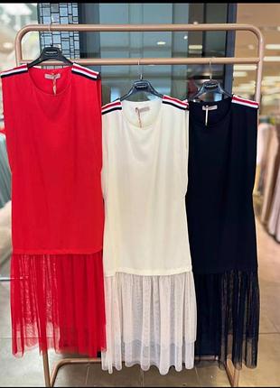 Продам новое платье - туника красного цвета