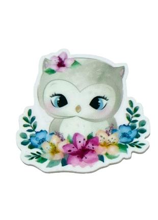 Середина для бантов, сова, (пластиковый декор), арт (08157), 4 см, шт, ассорти
