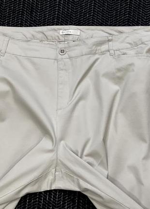 Коттоновые женские брюки чинос эластичные / к низу заужены / высокая посадка2 фото