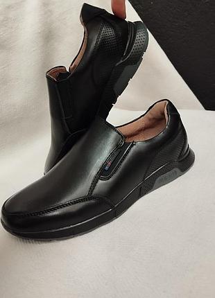 Шкіряні туфлі - мокасини для хлопчика 31-36 р повномірні