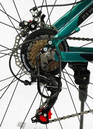 Велосипед спортивний corso «legend» 27,5" дюймів lg-27812 (1) рама алюмінієва 15,5``, обладнання shimano 216 фото