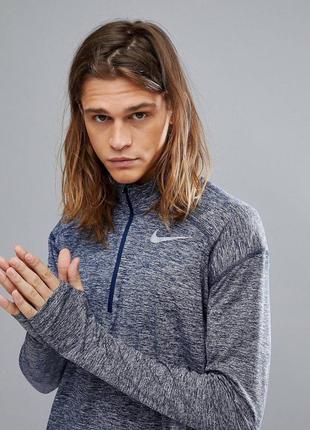 Мужская ❗️синя спортивна кофта в принт від nike running