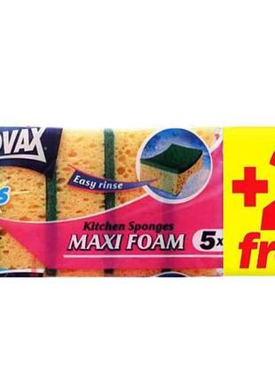 Губки кухонні maxi foam 52 шт тм novax1 фото