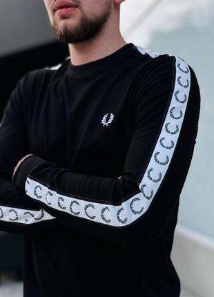 Лонгслив fred perry на лампасах 🚀3 фото