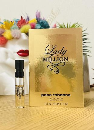 Оригинальный пробник парфюмированная вода paco rabanne lady million