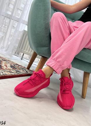 Классные яркие женские текстильные кроссовки5 фото