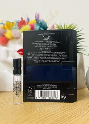 Оригинальный пробник парфюмированная вода carolina herrera bad boy cobalt elixir