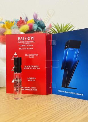 Оригинальный пробник парфюмированная вода carolina herrera bad boy cobalt elixir