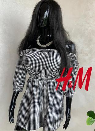 Коротка сукня з бавовни h&m1 фото