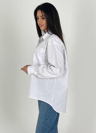 Рубашка классическая коттон натуральная блуза длинная рубашка открытая спина прямая свободный оверсайз блуза длинная манжеты широкая прямая класс7 фото