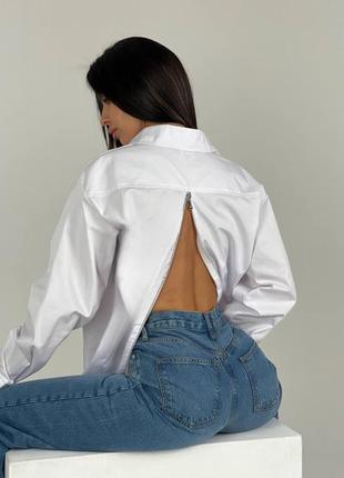 Рубашка классическая коттон натуральная блуза длинная рубашка открытая спина прямая свободный оверсайз блуза длинная манжеты широкая прямая класс5 фото